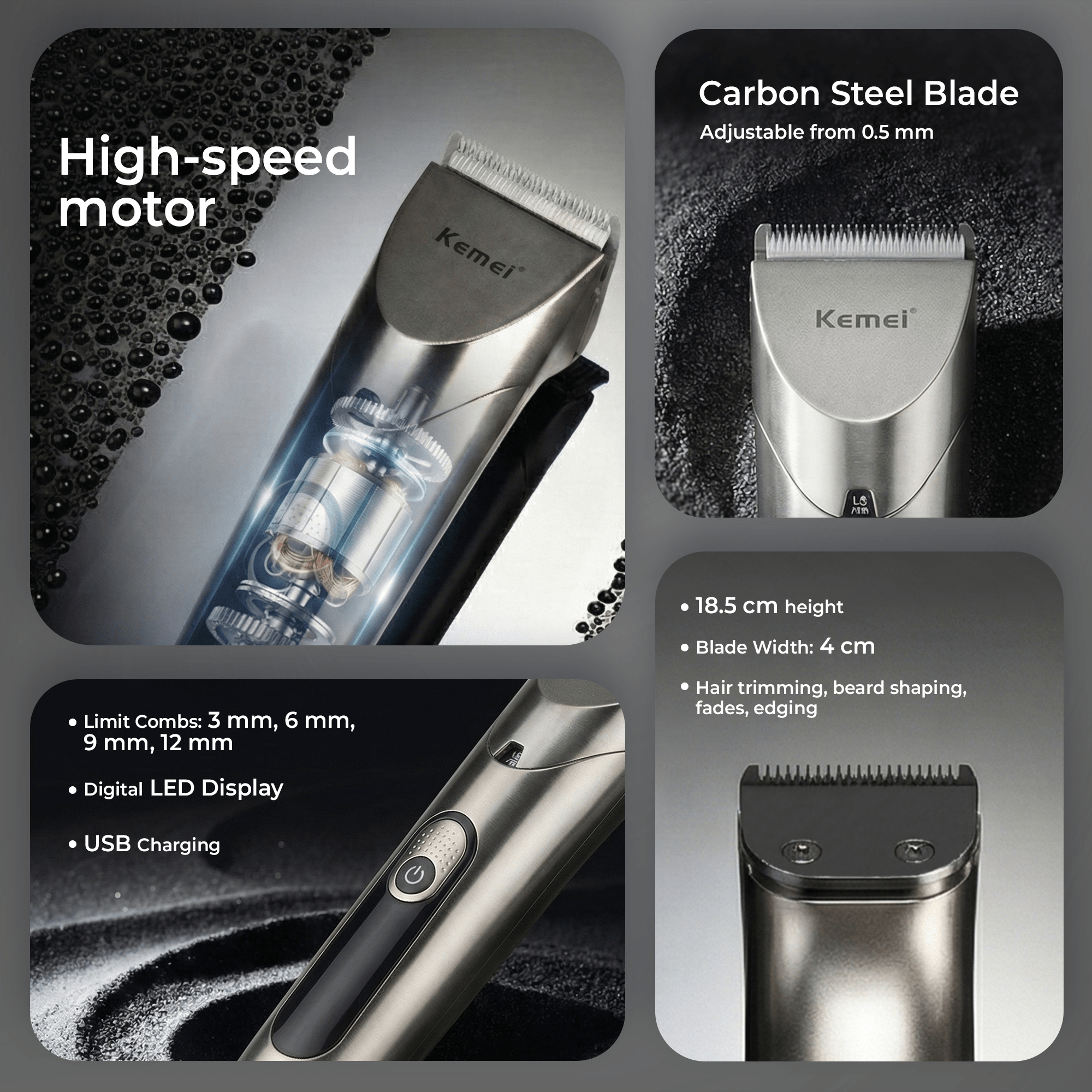 Kemei KM-1627 Professional Hair Clipper