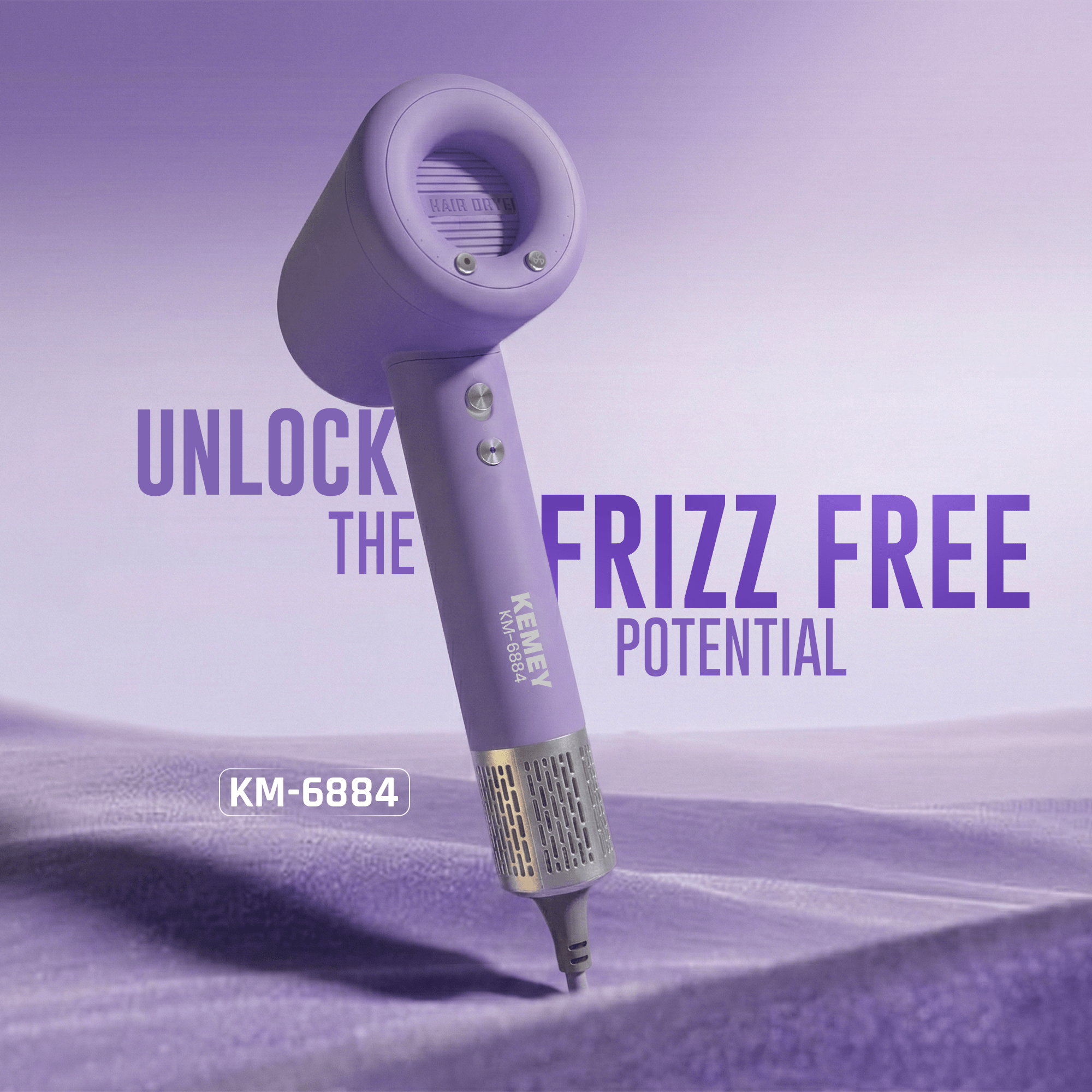 Kemey KM-6884 – High-Speed Brushless Motor Hair Dryer