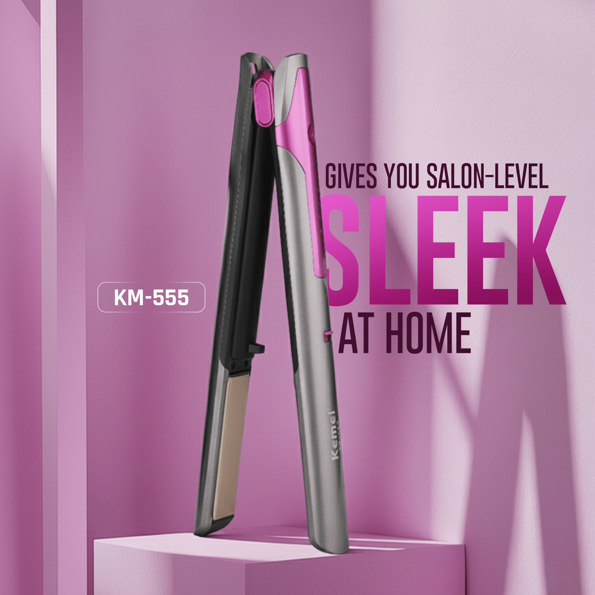 Kemei KM-555 – Professional Hair Straightener