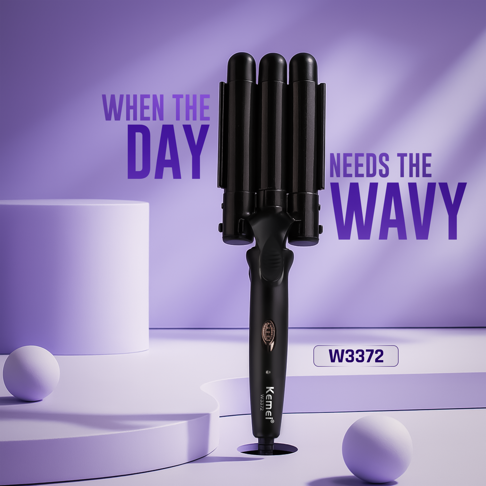 Kemei W3327Z Professional Curling Iron