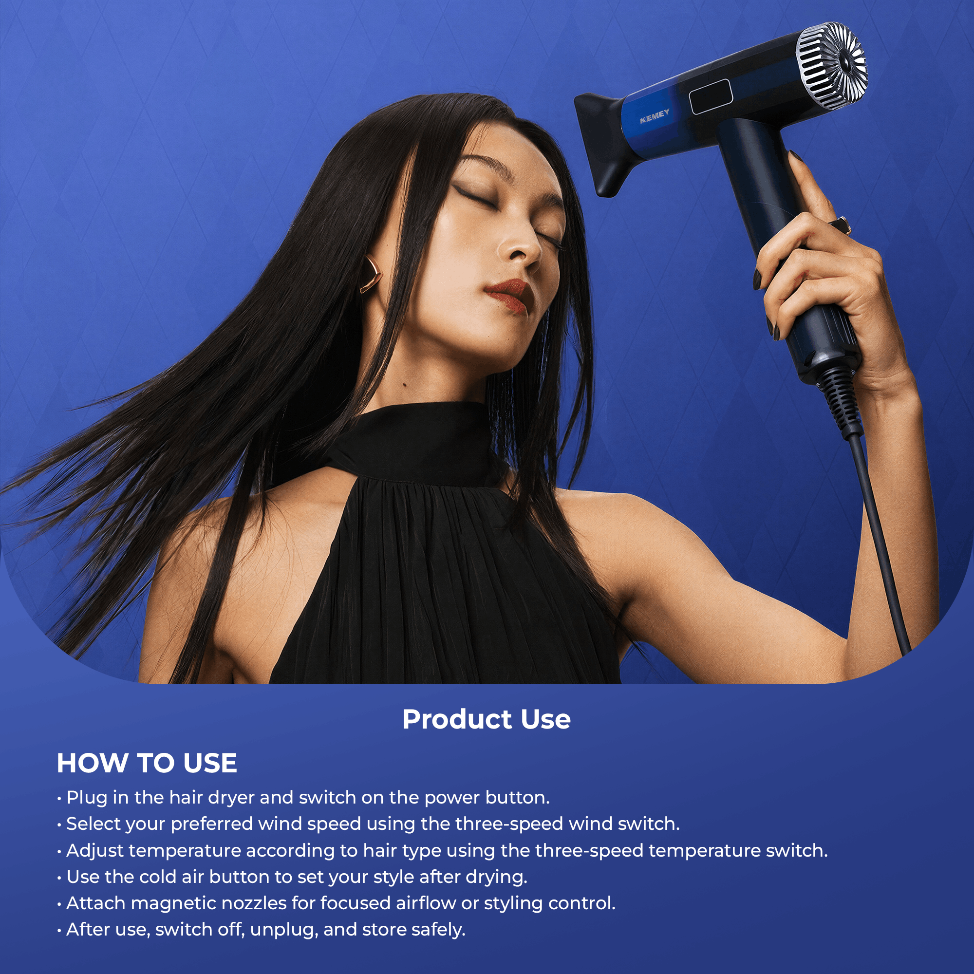 Kemey KM-6906 Hair Dryer
