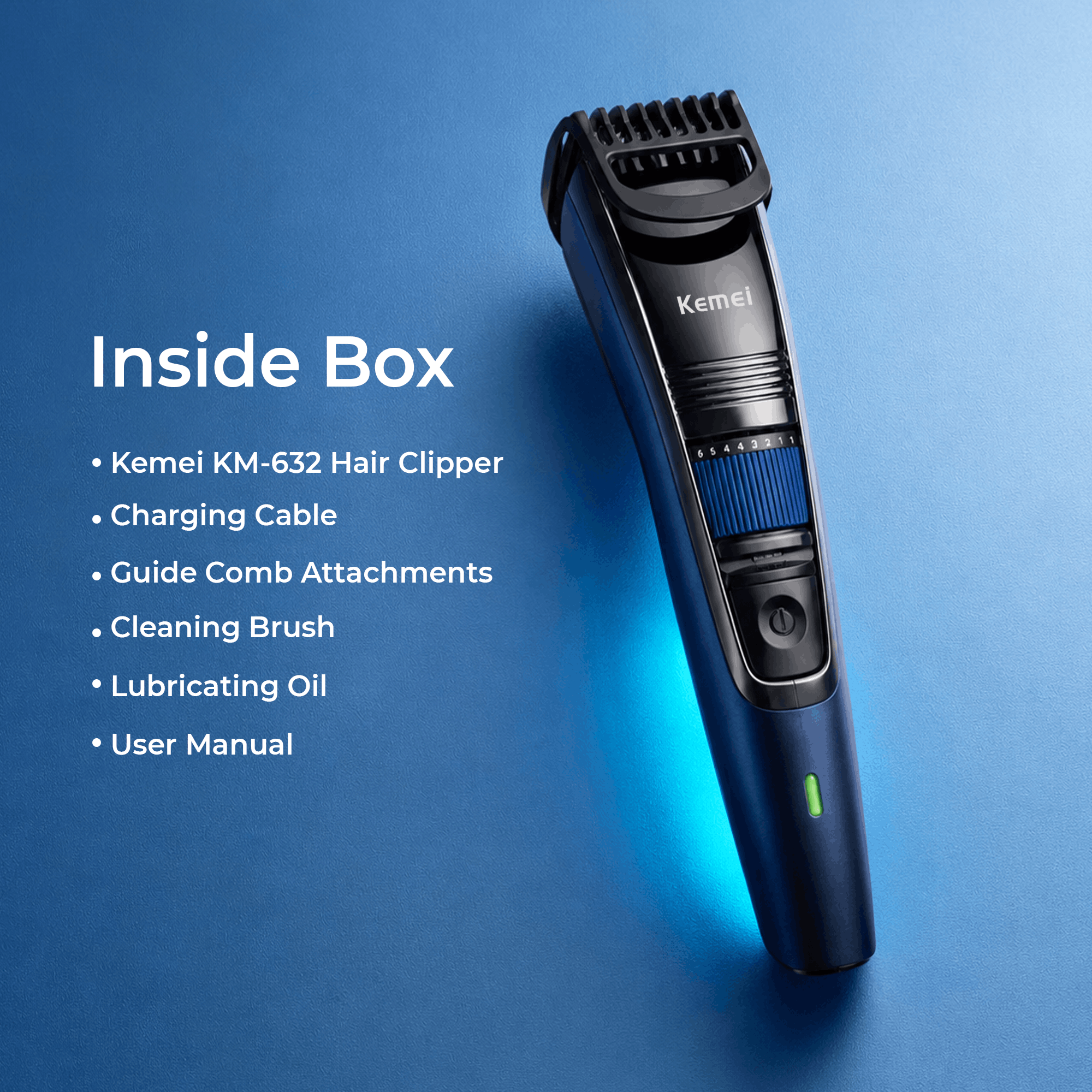 Kemei KM-632 - Professional Hair Clipper