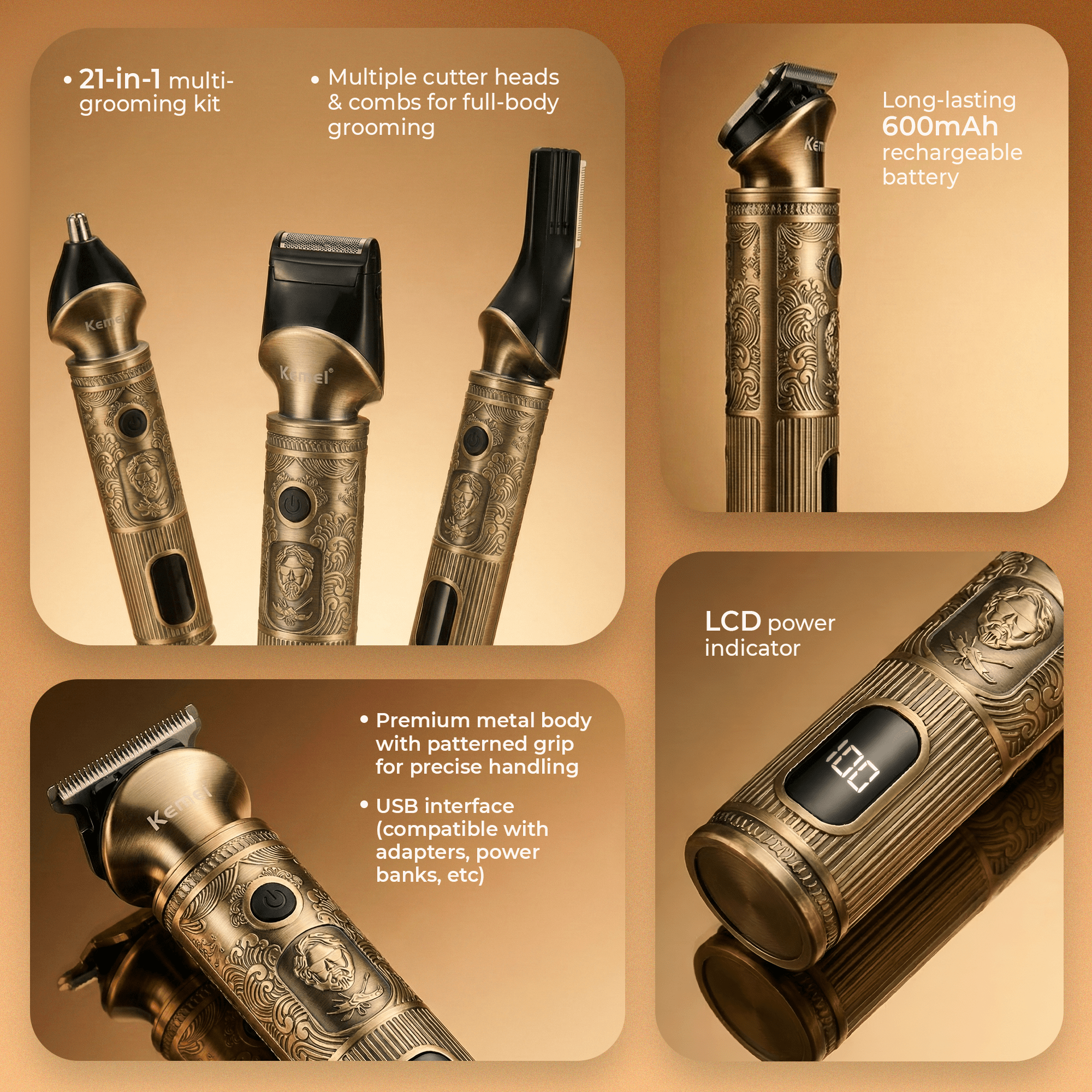 Kemei KM-1637 All-in-One Multi Grooming Kit