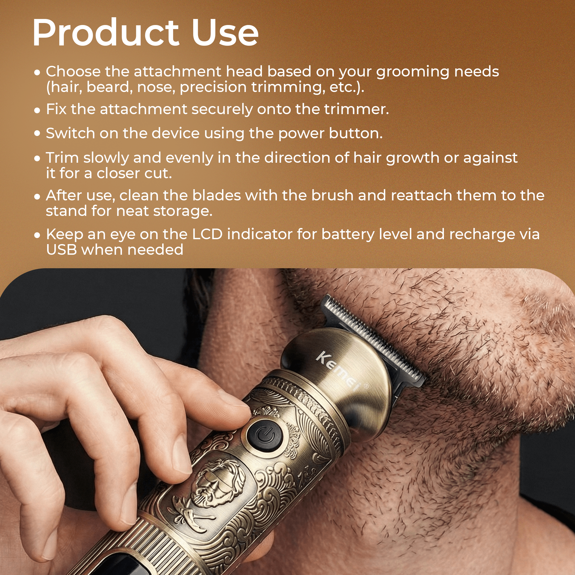 Kemei KM-1637 All-in-One Multi Grooming Kit