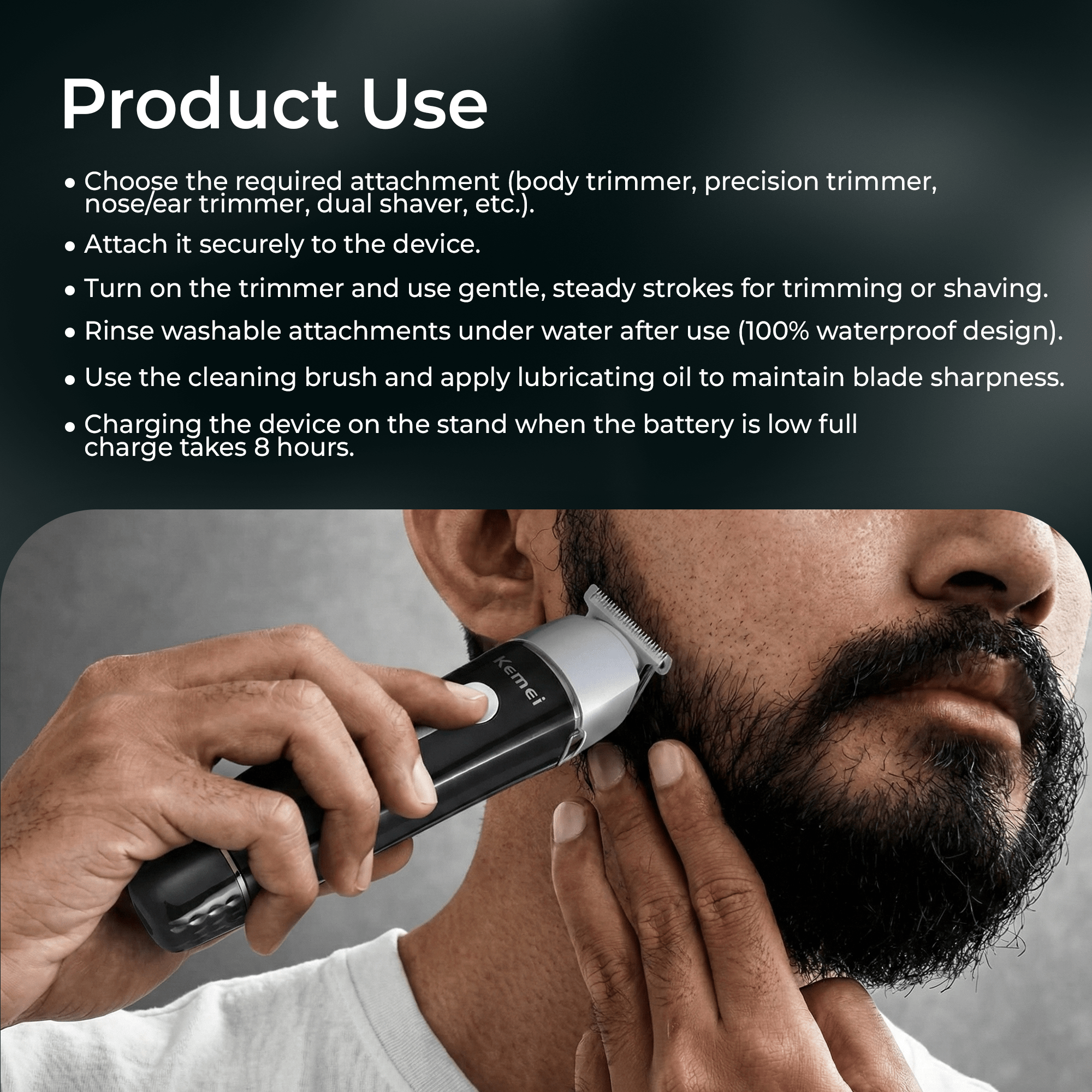 Kemei KM-1015 – 10-in-1 Grooming Kit