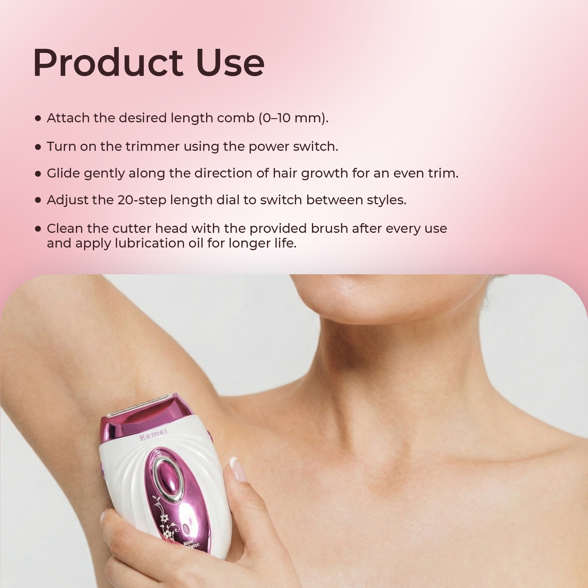 Kemei KM-205 Rechargeable Hair Remover