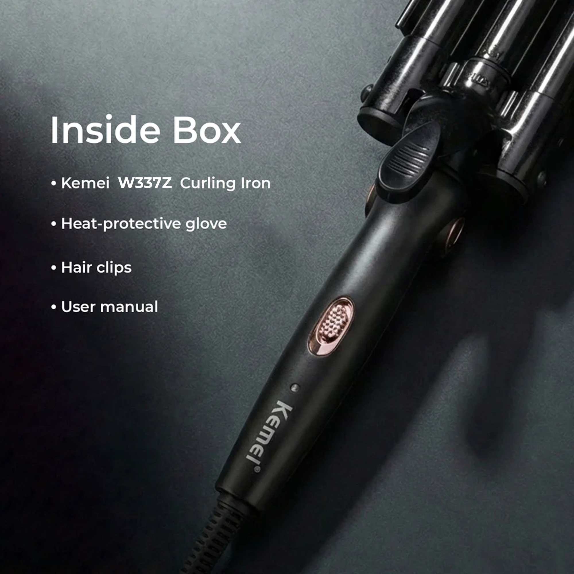 Kemei W337Z Professional Curling Iron